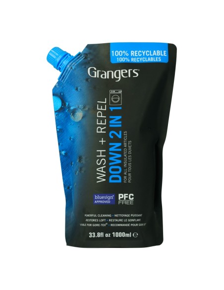Перилен и импрегниращ препарат за пух 2 в 1 - Grangers - Wash + Repel Down 2 in 1, 1000 ml