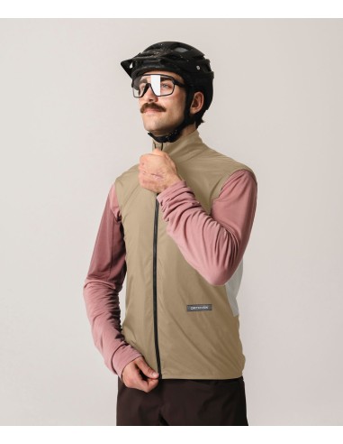 Ветроустойчив елек за колоездене - Ortovox - Sequence Wind Vest Mens - Dark linen