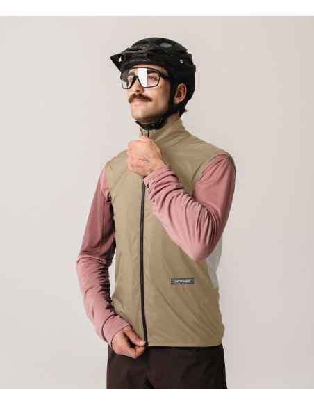 Ветроустойчив елек за колоездене - Ortovox - Sequence Wind Vest Mens - Dark linen