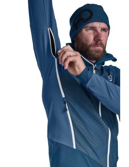 Хибридно яке - Ortovox - SW Col Becchei Hybrid Jackekt Mens - Mountain blue