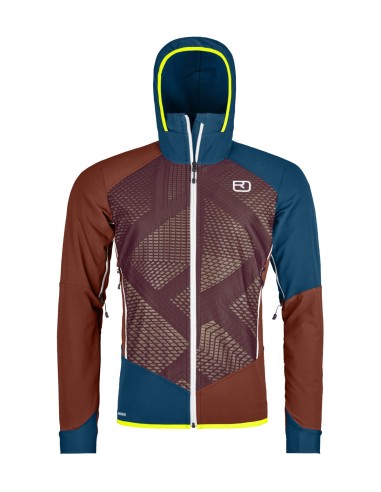 Хибридно яке - Ortovox - SW Col Becchei Hybrid Jackekt Mens - Clay orange