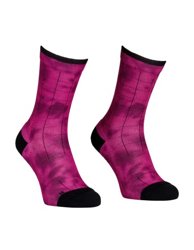 Чорапи за колоездене - Ortovox - MTB Mid Sock Womens - Pink splash