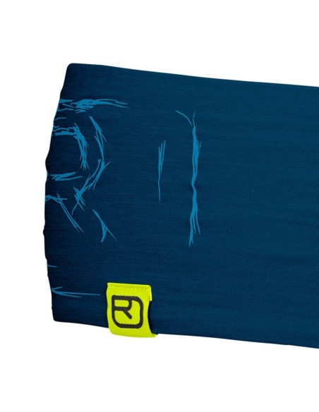 Лента за глава - Ortovox - 120 Tec Logo Headband - Petrol blue
