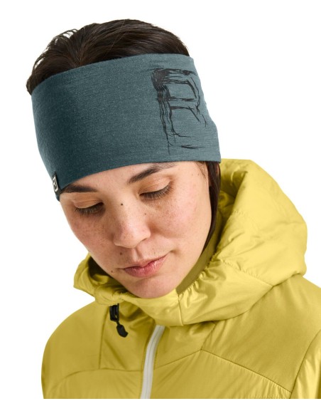 Лента за глава - Ortovox - 120 Tec Logo Headband - Petrol blue