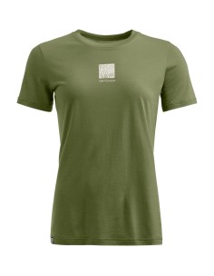 Дамска тениска с мерино - Ortovox - 120 Cool Tec Abstract TS Womens - Wild herbs