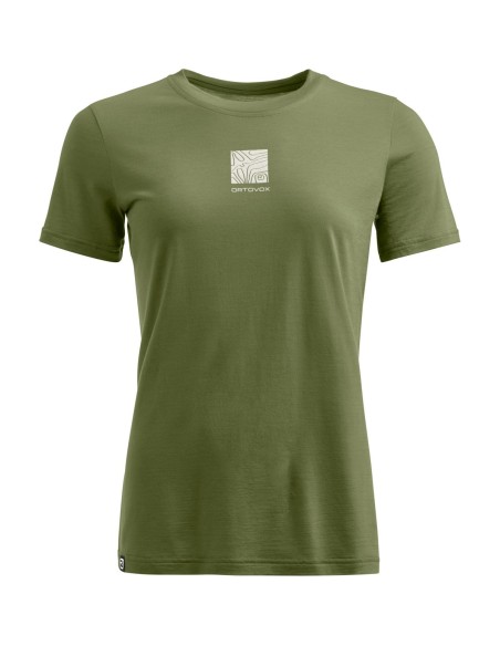 Дамска тениска с мерино - Ortovox - 120 Cool Tec Abstract TS Womens - Wild herbs